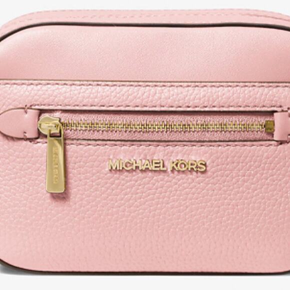Michael Kors Jet Set Belt Bag Pink Leather Coquette Balletcore Minimalist Travel - Picture 8 of 10